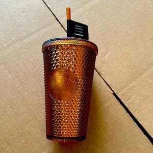 New Starbucks Gold Studded 50th Anniversary Grande Cold Cup